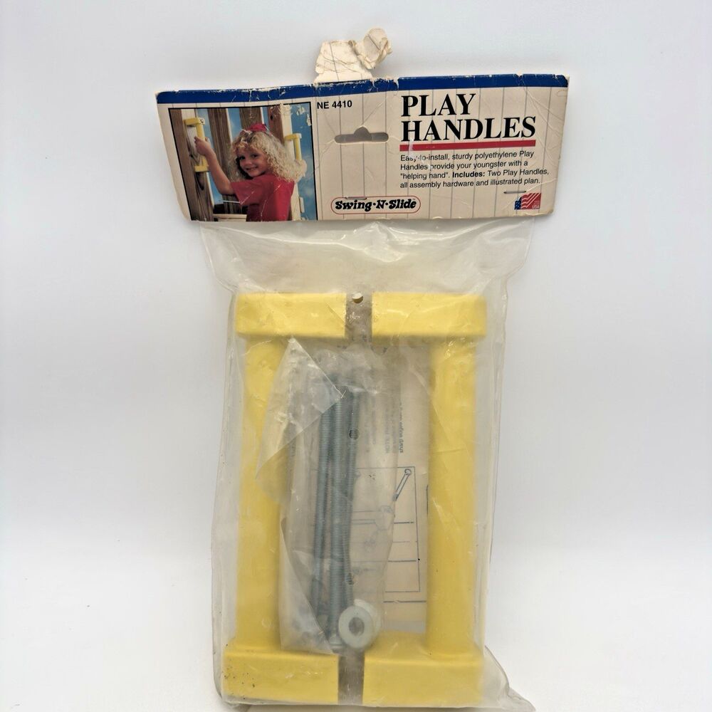 New Swing-N-Slide Play Yellow Handles Great for Wooden Outdoor Play Sets Z1